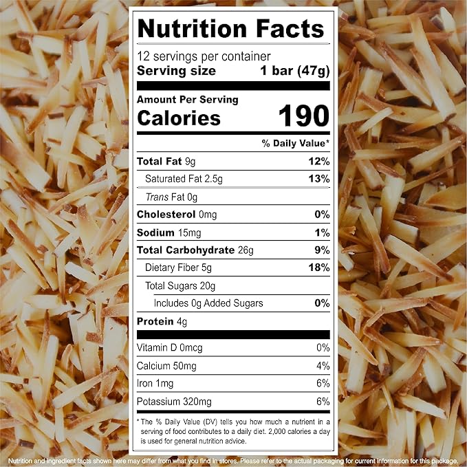 JONESBAR Organic Plant Based Protein Bars | Coconut Almond | Fruit & Nut Bar, Kosher, Gluten Free, Paleo Breakfast Bars, School Snacks, Vegan Snack & Healthy Snacks for Adults and Kids (Pack of 12)