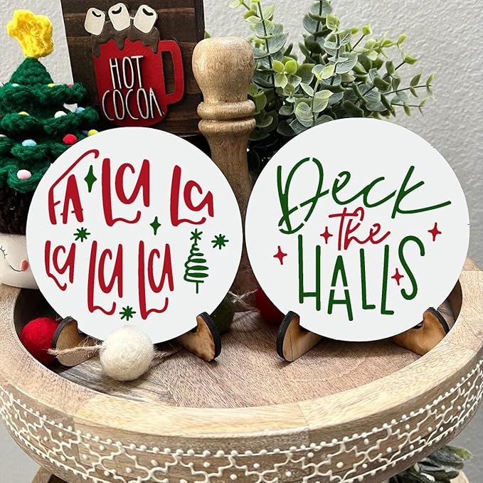 Christmas Stencils for Painting on Wood Slice,58pcs Small Christmas Stencil Xmas Holiday Templates