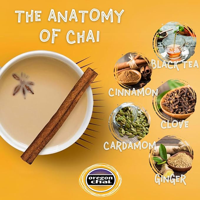 Oregon Chai Vanilla Chai Concentrate, 32 Fluid Ounce (Pack of 6)