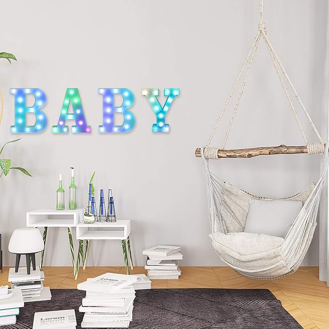 Foaky Colorful LED Number Lights with Remote,MarqueeLight Up Number Sign for Night Light Wedding/Birthday Party Battery Powered Christmas Lamp Home Bar Decoration (3)