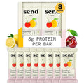 Send Bars Plant-Based Vegan Healthy Protein Bars, With Greens (Lemon Cherry, 8 Bars) – Only Real Ingredients, Zero Added Sugar, Gluten-Free, Dairy-Free