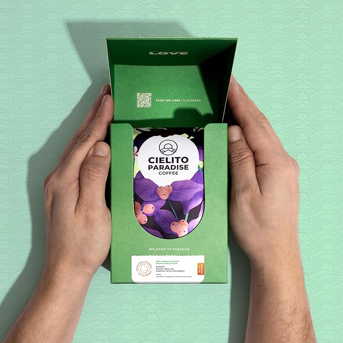 Medium Roast Gesha Honey Coffee - Whole Bean from Garzón Huila, Colombia, Single Origin, Exotic Notes of Mandarin, Tangelo, Strawberry & Grape, 12oz