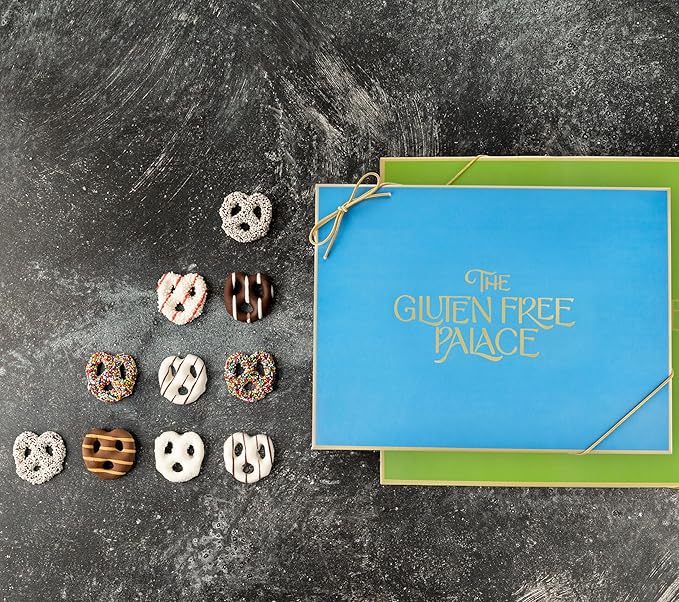 Gluten Free Palace Chocolate Covered Pretzels Gift Basket – Gluten Free Pretzel Chocolate Gifts – Thank You, Corporate, Birthday (4 Flavors)
