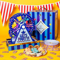 Party Time Mini Donut Ferris Wheel Box by Send A Cake – Ready to Gift, No Assembly Needed – 10 Mini Cake Donuts, Spins, Lights & Music – Fun Birthday & Celebration Gift for Women, Men, Adults, Kids