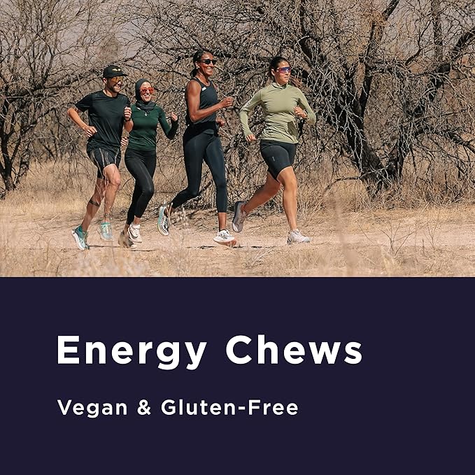 GU Energy Chews, Lemonade Energy Gummies with Electrolytes, Dairy-Free, On-The-Go Energy for Any Workout, 12 Bags (24 Servings Total)
