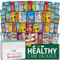 Gift A Snack - Thanksgiving, Holiday, Christmas Stocking Stuffer Healthy Snack Box Care Package + Greeting Card (60 Count) Birthday Treats Gift Basket, Nutritious Granola Breakfast Bars