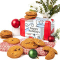 David's Cookies Happy Holidays Thin and Crispy Cookies Tin – Gourmet Crunchy Cookies in Festive Sweet Sampler – Holiday Dessert Gift for Friends Family, Christmas Treats and Seasonal Celebrations