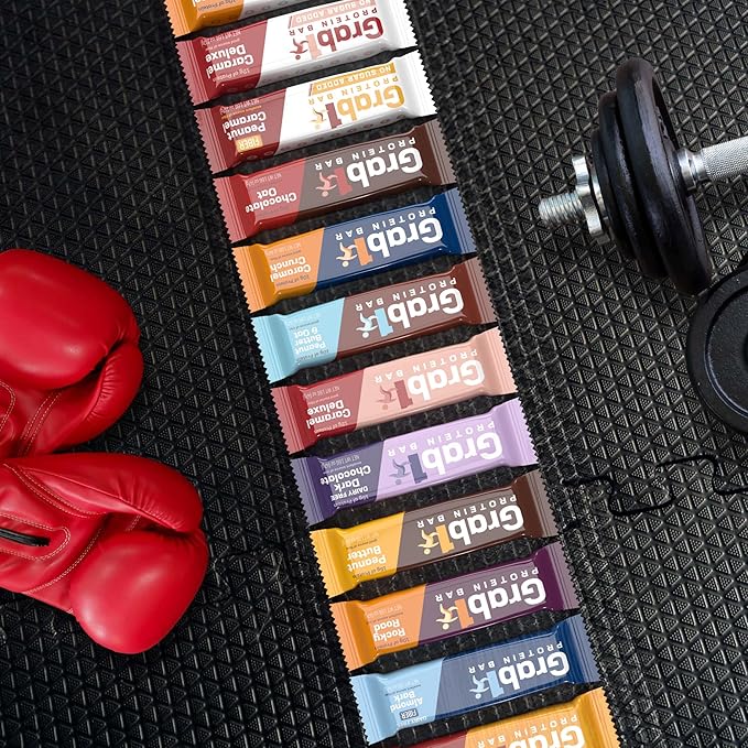 Grab1 Caramel Deluxe Protein Bars (20 Bars) | Controls Hunger | Certified Kosher | Delicious Tasting | Low Calorie | Great Meal Replacement or Snack
