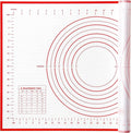 Yansumi Silicone Pastry Mat Extra Large Non-Slip Mat for Rolling Dough Pie Crust and Baking Non-Stick with Measurements (24x16, Red)
