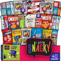 I AM Snacky - Thanksgiving Snack Box Variety Pack Care Package + Greeting Card - SNACKY'S BASH BOX (40 Count) Birthday Sweet Treats Gift Basket, Candies Chips, Office Food Assortments
