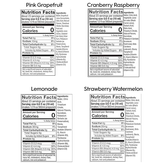SodaStream Variety Pack Drink Mixes, 0 Calories, 14.8 Fl Oz (Pack of 4)