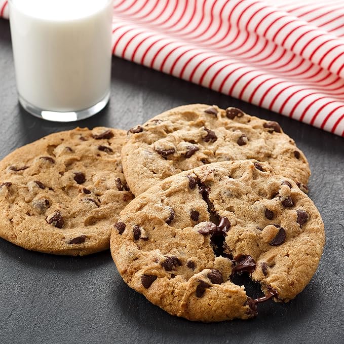 Mrs. Fields Dozen Semi-Sweet Chocolate Chip Original Cookie Signature Tin - Assorted with 12 Original Sized Cookies