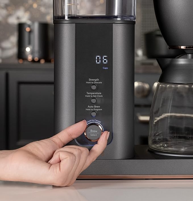 Café Specialty Drip Coffee Maker | 10-Cup Glass Carafe | WiFi Enabled Voice-to-Brew Technology | Smart Home Kitchen Essentials | SCA Certified, Barista-Quality Brew | Matte Black (Renewed)