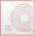 Yansumi Silicone Pastry Mat Extra Large Non-Slip Mat for Rolling Dough Pie Crust and Baking Non-Stick with Measurements(XL,28"L x 20"W, Red)