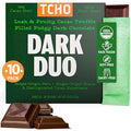 TCHO Dark Duo 75% Dark Chocolate Bars (10 pack) | Plant Based, Organic & Fair Trade, | Non GMO, Non-Dairy, Vegan Chocolate, Soy Free (2.5oz each)