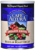 Cafe Altura Organic Coffee, Regular Roast Decaf, Ground Coffee, 12 Ounce Can