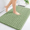 Arotive Luxury Chenille Bathroom Rug Mat, Extra Soft Thick Absorbent Shaggy Bath Rugs, Non-Slip Machine Wash Dry, Plush Bath Mats for Bathroom, Shower and Tub, 30x17, Sage Green
