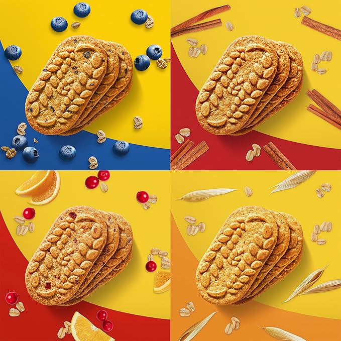 belVita Breakfast Bars Biscuits Variety Pack, 4 Flavors, 30 Total Packs, Christmas Stocking Stuffers, 6 Boxes (4 Biscuits Per Pack)