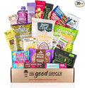 Healthy VEGAN Snacks Care Package: Non-GMO, Vegan Jerky, Protein Bars, Cookies, Fruit & Nuts, Healthy Gift Basket Alternative, Snack Variety Pack, College Student Care Package