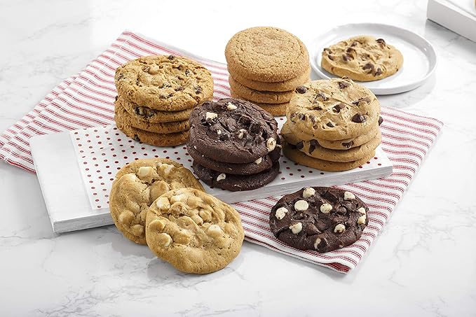 Mrs. Fields 2 Dozen Original Cookie Signature Tin - Assorted with 24 Original Cookies in our 5 Classic Cookie Flavors