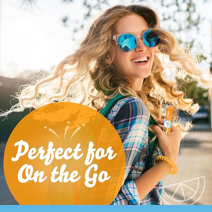 Crystal Light Citrus Naturally Flavored Powdered Drink Mix with Caffeine, 10 ct On-the-Go-Packets