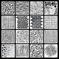 16Pcs Geometric Pattern Stencils for Crafts 6x6 Inch Brick Dot Layering Stencils for Painting on Wood Mixed Media Texture Stencil for Painting on Walls Furniture Fabric Canvas Card Making
