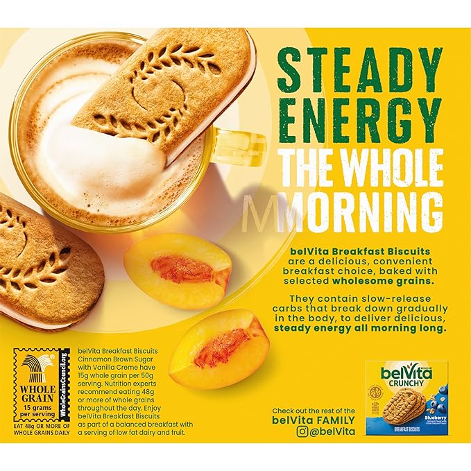 belVita Breakfast Biscuit Sandwiches, Cinnamon Brown Sugar & Vanilla Creme Flavor, 5 Packs (2 Biscuit Sandwiches Per Pack),5 Count(Pack of 1)