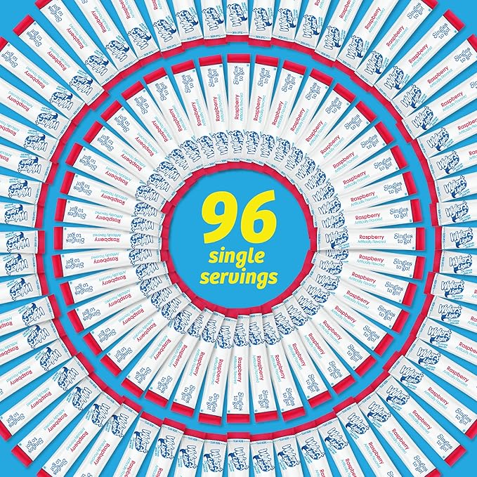 Wyler's Light Singles To Go Powder, Water Drink Mix, Raspberry, 8 per Box, 96 total Packets (Pack of 12)