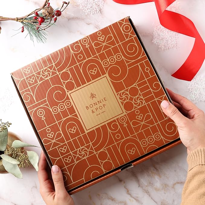 Christmas Chocolate Gift Basket- Holiday Nut and Candy Gift Box for Men, Women, Families, Corporate- Bonnie and Pop