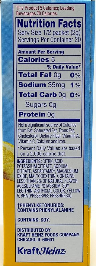 Crystal Light On The Go Natural Lemonade Drink Mix, 10-Packet Box (Pack of 7)