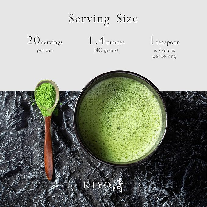 Kiyo Matcha Classic Grade Chiba no Shiro Organic Ceremonial Matcha - Pure Japanese First Harvest Organic Ceremonial Grade Matcha Green Tea Powder from Japan (40g/1.4oz)