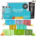 Gift Set with Kettle – 36-Piece Sampler for Tea Lovers with Insulated Mug, Organic Blends & Accessories (Organic Hrny & Sons Tea)
