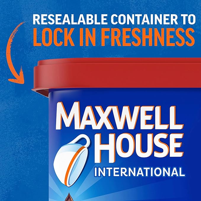 Maxwell House International Vienna Café-Style Instant Coffee Beverage Mix, 9 oz. Canister