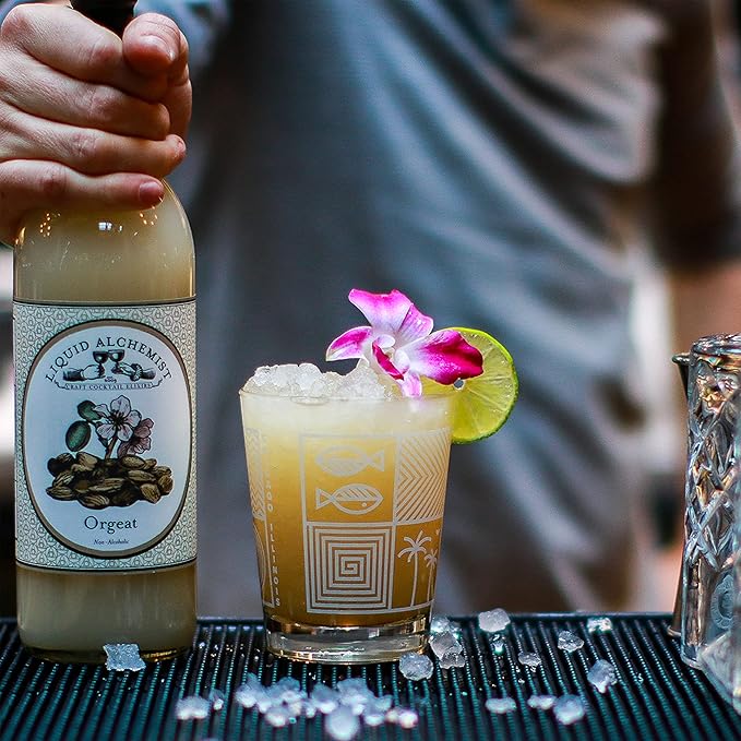 Liquid Alchemist Orgeat Syrup for Cocktails - Real Ingredients Make Our Almond Syrup the Perfect Mai Tai Mix - Non-GMO, Gluten Free & Vegan (25 oz)
