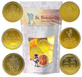 Foiled Again! Chocolate St. Nicholas Day Coins - Belgian Milk Chocolate Coins - Bright Colorful Foils - Beautiful Feast of St. Nicholas Designs - Sealed, Resealable Bag - 1 pound