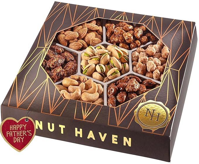 Thanksgiving Nuts Gift Basket - Extra Large Assortment of Sweet & Roasted Salted Gourmet Nuts - Assorted Food Gift Box for Christmas, Holiday, Family, Sympathy, Men & Women.