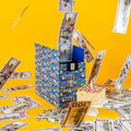 Birthday Billionaire Box by Send A Cake – Ready-to-Gift Music Box with Sweet Caramels & 3" Happy Birthday Crispy Cake – No Assembly, Unique Birthday Gift for Women, Men & Kids