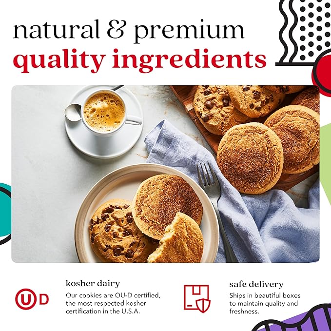 David's Cookies Gluten-Free Cookies Gift in Sweet Sampler Tin – Chocolate Chip & Snickerdoodle Cookies – Gourmet Bakery Treats – Soft & Chewy, Premium Dessert Gift for Birthdays & Special Occasions