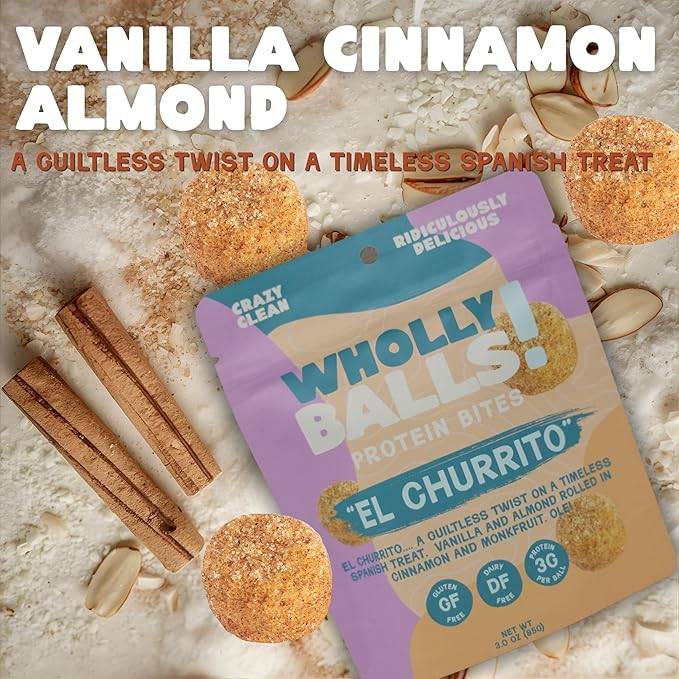 Wholly Balls Protein Bites – Healthy Plant-Based Snack | High Protein, Low Sugar, Gluten-Free Energy Balls (Pack of 3, Triple Threat)