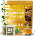 FreshDrinkUS, Premium 55 Fenugreek Tea Bags, 100% Natural & Pure from Fenugreek. Fenugreek Herbal Tea. Made with Natural Material Tea Bags. No Sugar, No Caffeine, No Gluten, Vegan.