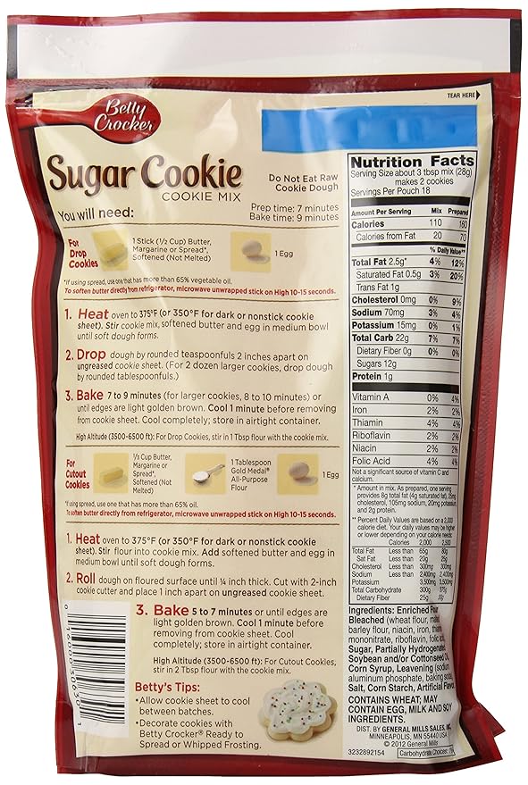 Betty Crocker Sugar Cookie Mix, 21 Ounce (Pack of 10)