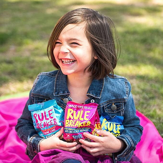 Rule Breaker Vegan & Gluten Free Cookies | Chocolate Brownie Big Box of Bites | Plant-Based, Top 11 Allergen-Free | Soft-Baked, Great for School, Office, Pantry | Better-For-You Bites (Pack of 6)