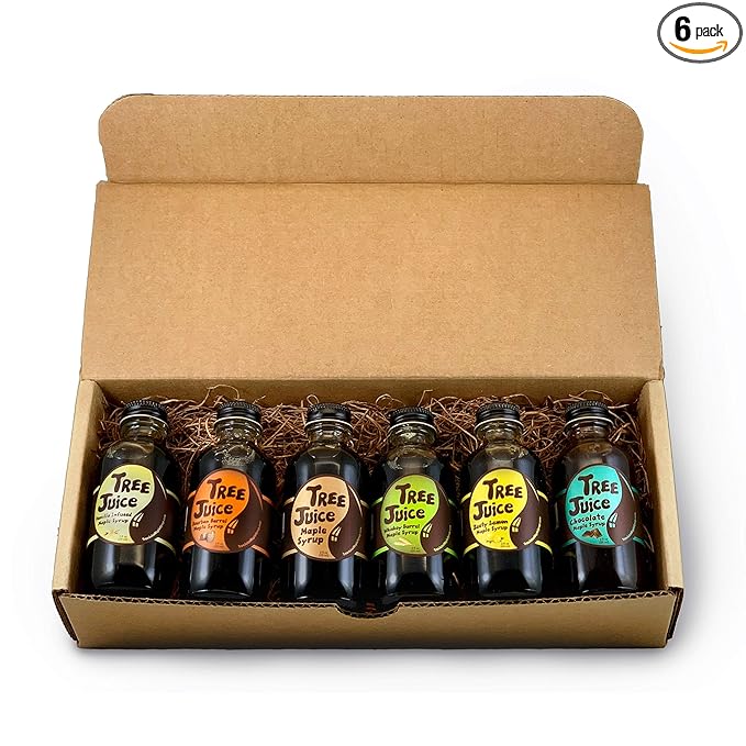 Tree Juice Maple Syrup Gift Box | Gift for Birthdays, Corporate, Holidays, and more | 6-2 ounce bottles…
