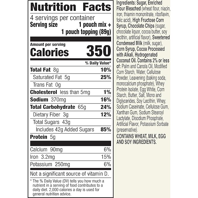 Betty Crocker Mug Treats Chocolate Caramel Cake Mix with Caramel Topping, 4 Servings, 12.5 oz. (Pack of 6)