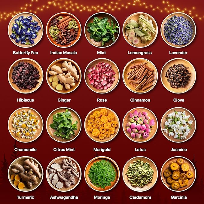 BLUE TEA - Advent Calendar 2025 (Blue) - 24 Tea Bags - Plant Based - 24 Unique Tea | Limited Edition | Sampler & Variety Pack | Caffeine Free - Herbal Tea - Christmas Holiday Unique Advent Calendar Tea Gift Set | Gift Idea for Men and Women