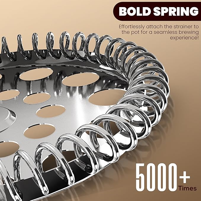 Utopia Kitchen French Press Espresso and Tea Maker with Triple Filters, Stainless Steel Plunger and Heat Resistant Borosilicate Glass (Aqua, 34-oz (Pack of 1))