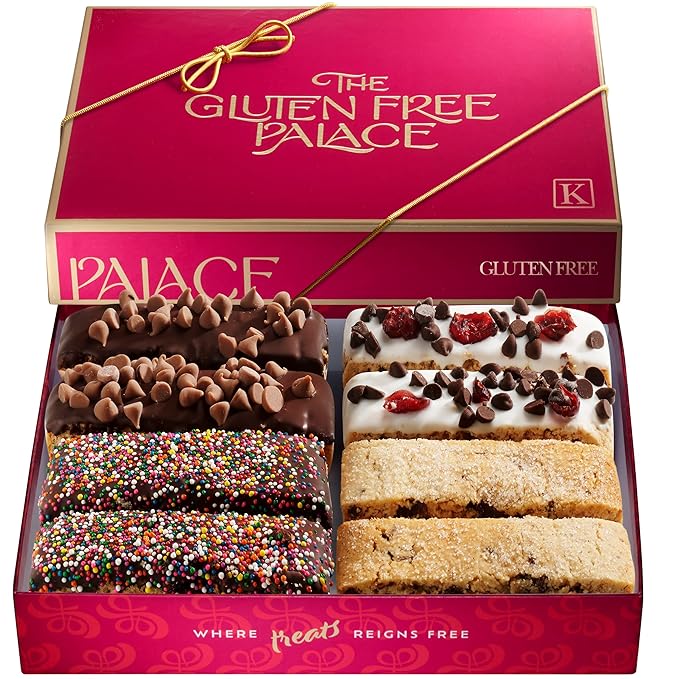 Gluten Free Palace Biscotti Cookie Gift Basket – Biscotti Dessert Basket – Birthday, Corporate, Sympathy, Get Well & Thank You Gift for Men & Women Gift