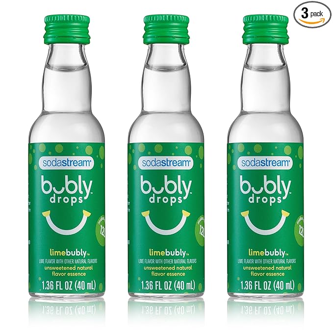 SodaStream bubly Drops, Lime, 1.36oz (Pack of 3)