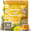 FreshDrinkUS, Premium 35 Mullein Leaf Tea Bags For Lung, 100% Natural & Pure from Mullein Leaves. Loose Leaf Mullein Herbal Tea. Made with Natural Material Tea Bags. No Sugar, No Caffeine, No Gluten, Vegan.