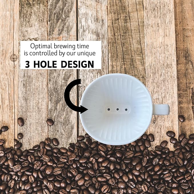 Dachshund Ceramic Coffee Pour Over or Dripper with Full Box of 40 Melitta Brown Size #2 Filters